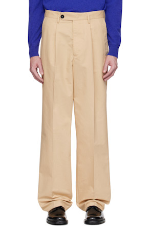 Beige Canvas Trousers