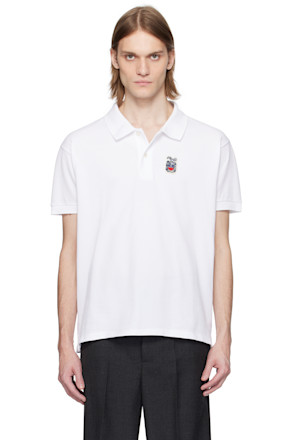 White Crest Short Sleeve Polo