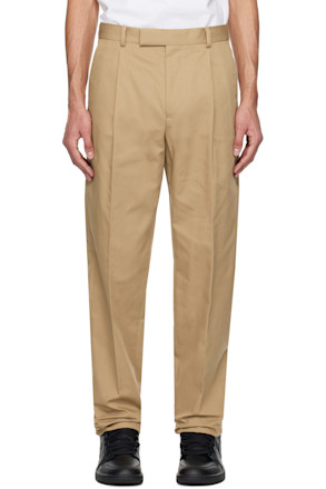 Tan Pleated Trousers
