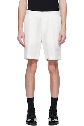 Off-White Cotton Gabardine Shorts
