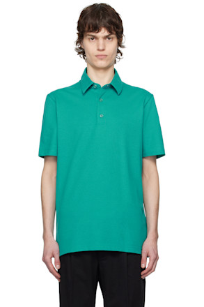 Blue Pique Polo
