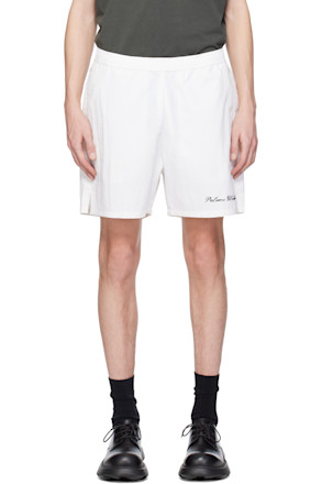 White Global Tennis Shorts