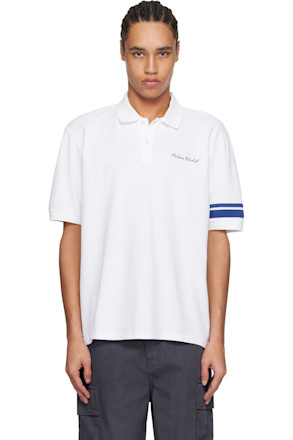 White 'Global' Pique Polo