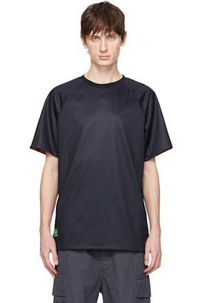 Navy Mesh Double Reversible T-shirt