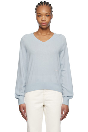 Blue V-Neck Sweater