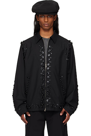 Black Zip Up Brit Jacket