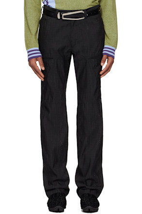 Black Inex Snap Trousers