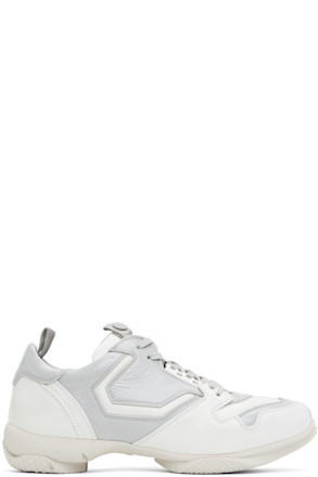 White & Gray Ostro Sneakers