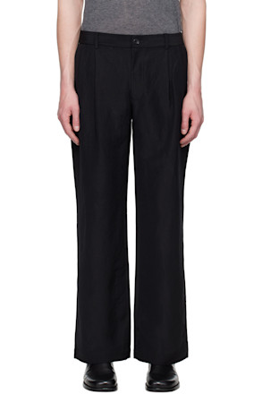 Black Tucked Trousers