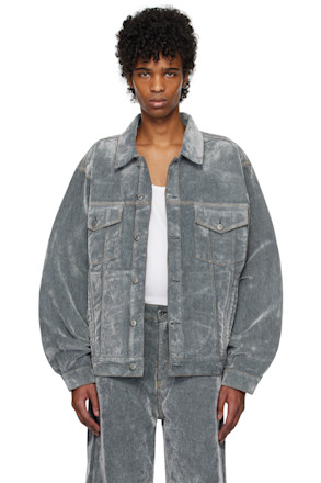 Gray Bold Denim Jacket
