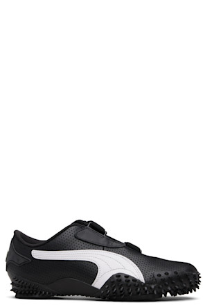 Black & White Mostro Perforated Sneakers