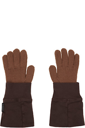 Brown Deconstructed Sleeve Glove
