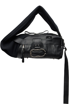 Black Neoprene Leather Bag