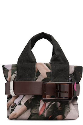 Multicolor Mini Belted Tote