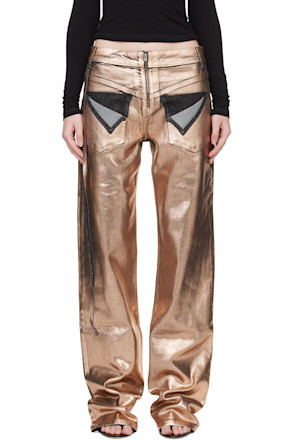 Brown Paint Loose-Fit Jeans