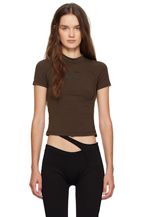 Brown Deconstructed T-shirt