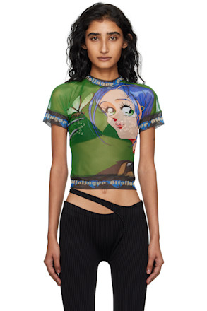 Blue & Green Mesh T-shirt