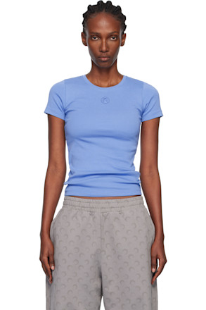 Blue Moon Logo Ribbed Jersey Baby Fit T-shirt