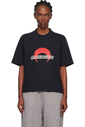 Black MS Sports Jersey Relaxed T-shirt