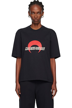 Black MS Sports Jersey Relaxed T-shirt