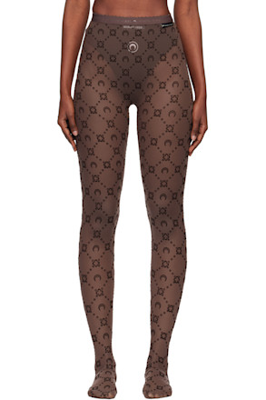 SSENSE Exclusive Brown Recycled Mesh Flock Tights