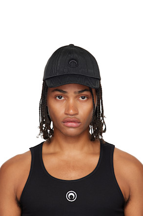 Black Recycled Moire Baseball Cap