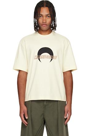 Beige MS Sports Jersey T-shirt