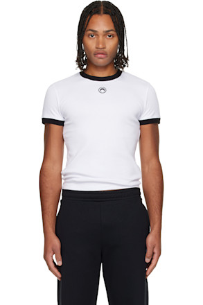 White Moon Logo Bicolor Jersey Baby Fit T-shirt