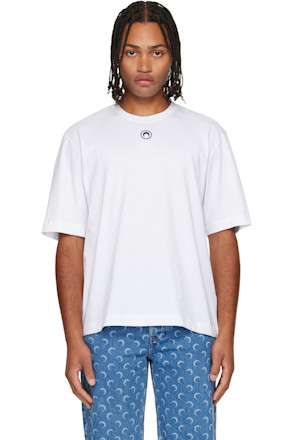 White Moon Logo Jersey Loose Fit S/S T-Shirt