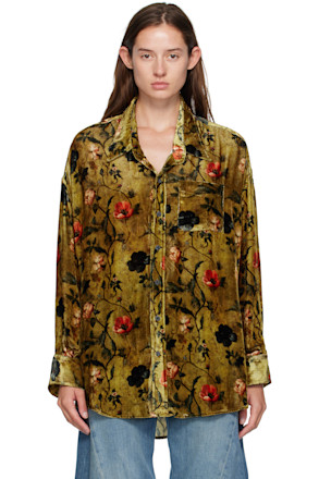 Yellow Drop Neck Shirt