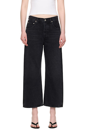 Black Wide Leg Vintage Gaucho Jeans