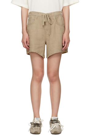Khaki Brynn Drawstring Shorts
