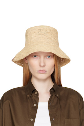 Beige Jade Rollable Bucket Hat