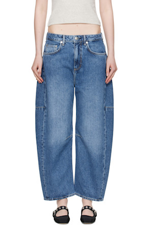 Blue Charlie Ankle-Length Barrel Jeans