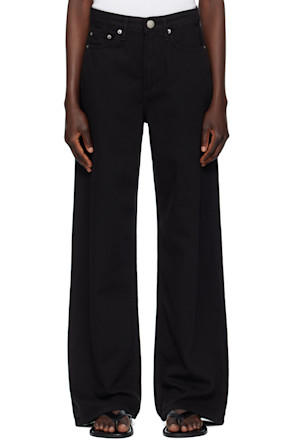 Black Featherweight Logan Wide-Leg Jean