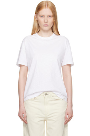 White Mini Slub Boyfriend T-shirt