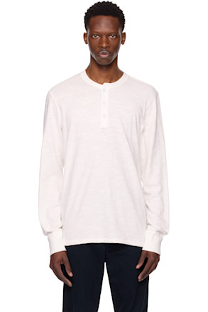 White Classic Flame Henley