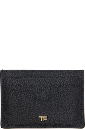 Black Grain Leather Card Holder