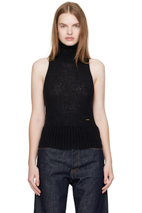 Black Cashmere Silk Turtleneck