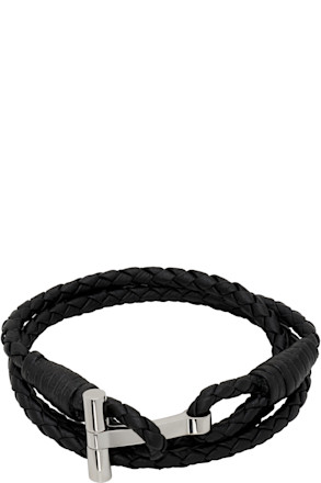 Braided Leather T Bracelet