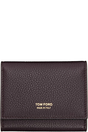 Burgundy Soft Grain Leather Slim Card Holder