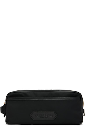 Black Canvas Double Zip Toiletry Bag