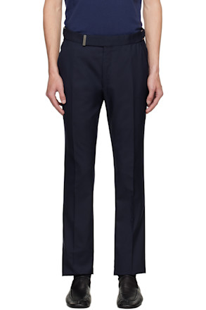 Navy Super Plain Weave Dyllan Trousers