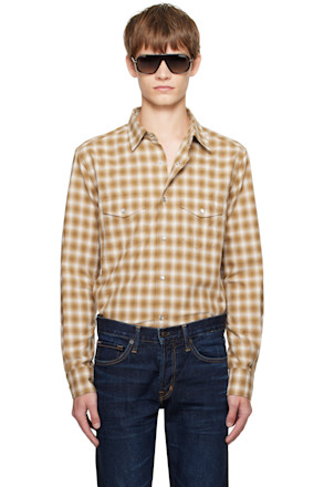 Tan Check Western Shirt