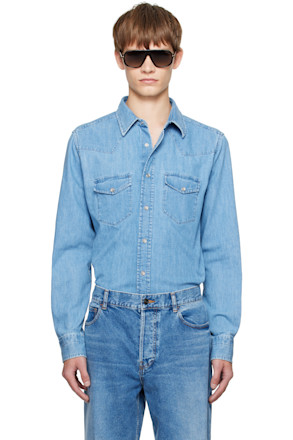 Blue Western Denim Shirt
