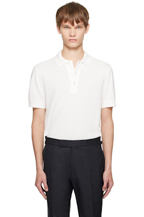 White Piquet Polo