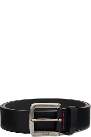 Black Vegetable-Tanned Belt