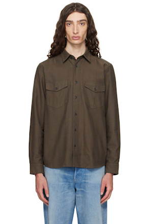 Brown Flap Pocket Shirt