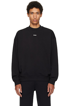Black Relaxed-Fit Sweatshirt