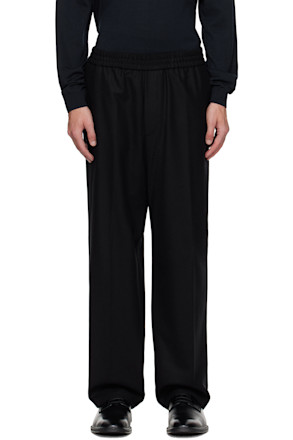 Black Tapered-Fit Trousers